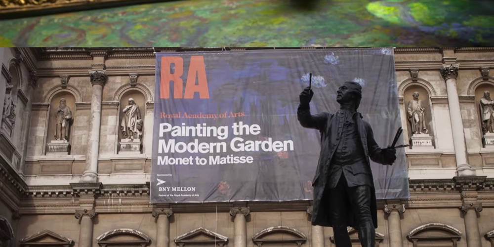 Das Malen des modernen Gartens